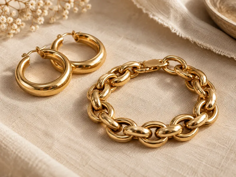 Example of heavy gold plate (hgp) jewellery